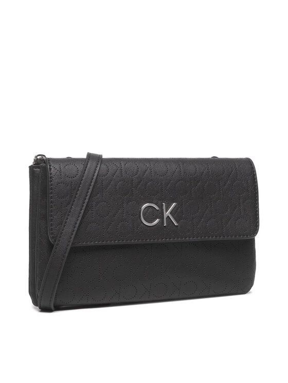 Calvin Klein Torebka Re-Lock Dbl Crossbody Bag Perf K60K609399 Czarny zdjęcie nr 2