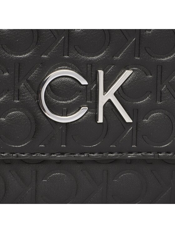 Calvin Klein Torebka Re-Lock Dbl Crossbody Emb Mono K60K610206 Czarny zdjęcie nr 2