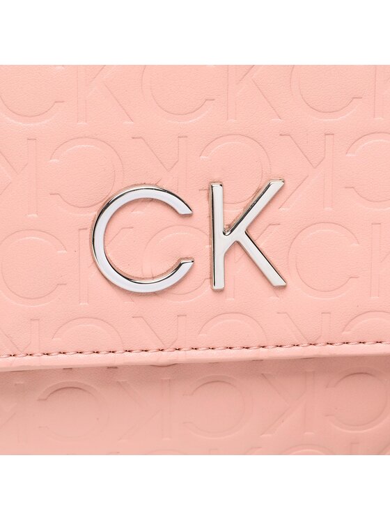 Calvin Klein Torebka Re-Lock Dbl Crossbody Emb Mono K60K610206 Różowy zdjęcie nr 2