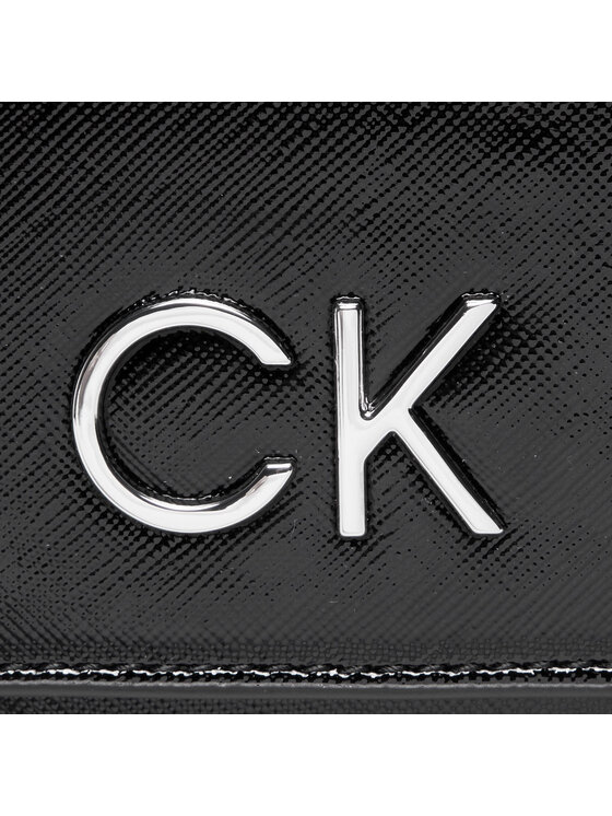 Calvin Klein Torebka Re-Lock Dbl Xbody W/Flap Saff K60K609861 Czarny zdjęcie nr 2