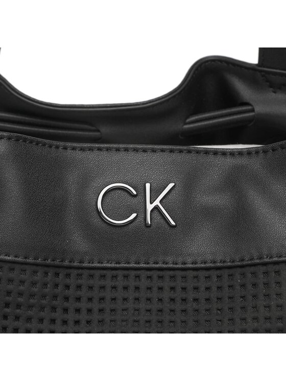 Calvin Klein Torebka Re-Lock Drawstring Bag Perf K60K610635 Czarny zdjęcie nr 2