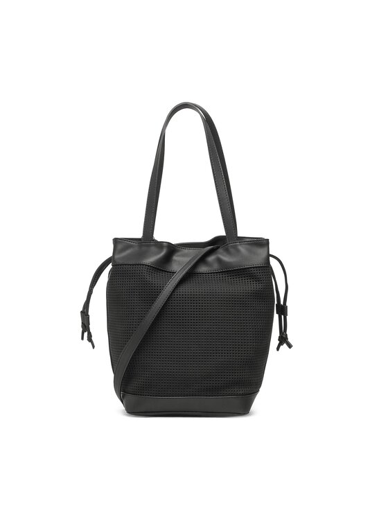 Calvin Klein Torebka Re-Lock Drawstring Bag Perf K60K610635 Czarny zdjęcie nr 4