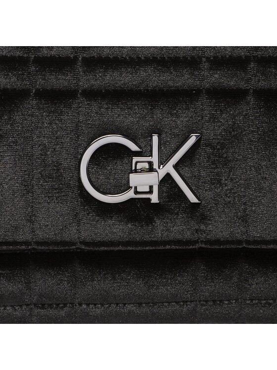 Calvin Klein Torebka Re-Lock Ew Conv Xbody Velvet K60K610196 Czarny zdjęcie nr 3