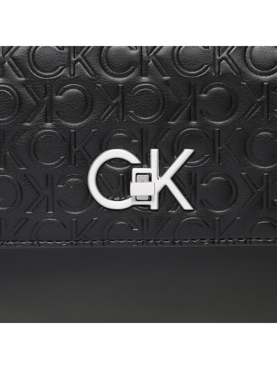 Calvin Klein Torebka Re-Lock Ew Cony Crossbody-Emb Mn K60K610919 Czarny zdjęcie nr 3