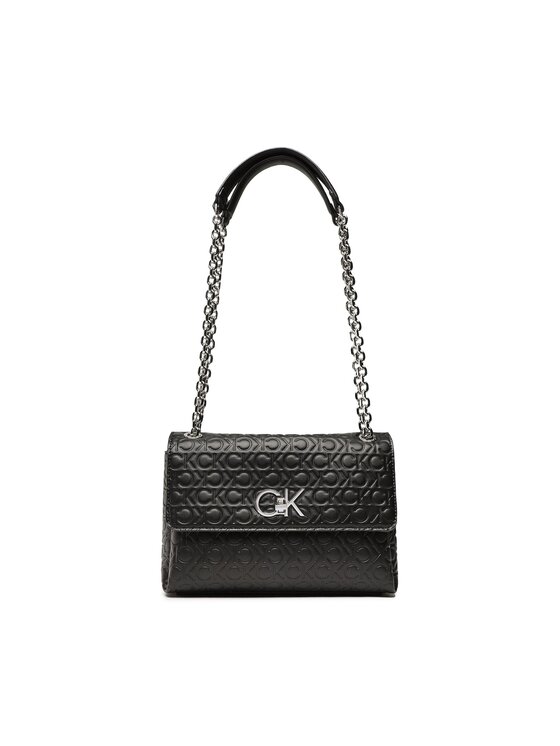 Calvin Klein Torebka Re-Lock Ew Cony Xbody Emb Mono K60K610186 Czarny zdjęcie nr 2