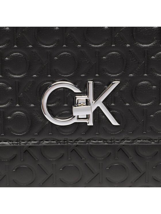 Calvin Klein Torebka Re-Lock Ew Cony Xbody Emb Mono K60K610186 Czarny zdjęcie nr 3