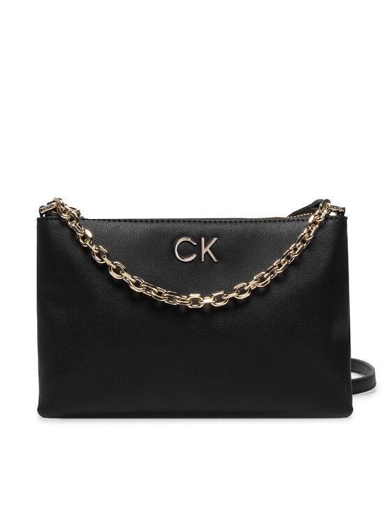 Calvin Klein Torebka Re-Lock Ew Crossbody Chain K60K609115 Czarny