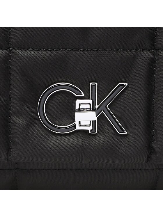 Calvin Klein Torebka Re-Lock Quil Shoulder Bag Nyl K60K610639 Czarny zdjęcie nr 3