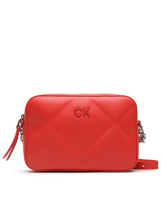 Calvin Klein Torebka Re-Lock Quilt Camera Bag K60K610767 Czerwony