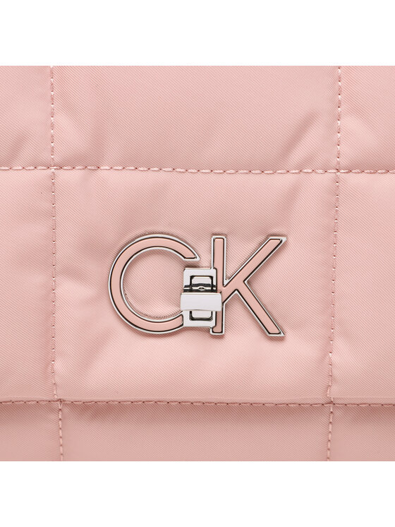 Calvin Klein Torebka Re-Lock Quilt Shoulder Bag Nyl K60K610639 Różowy zdjęcie nr 2