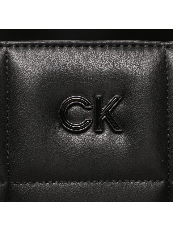 Calvin Klein Torebka Re-Lock Quilt Tote Lg K60K610457 Czarny zdjęcie nr 2