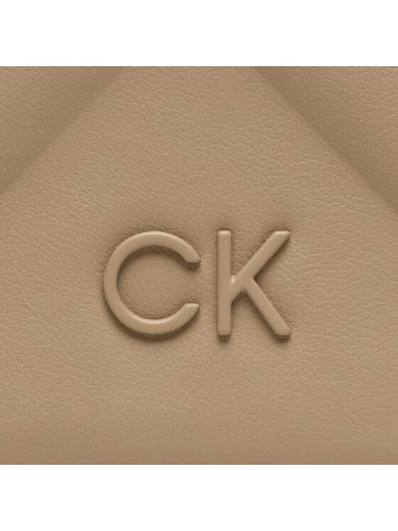 Calvin Klein Torebka Re-Lock Qult Shoulder Bag K60K611021 Beżowy zdjęcie nr 2