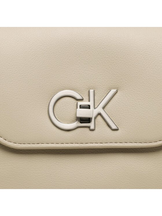 Calvin Klein Torebka Re-Lock Shoulder Bag Md K60K610769 Beżowy zdjęcie nr 2