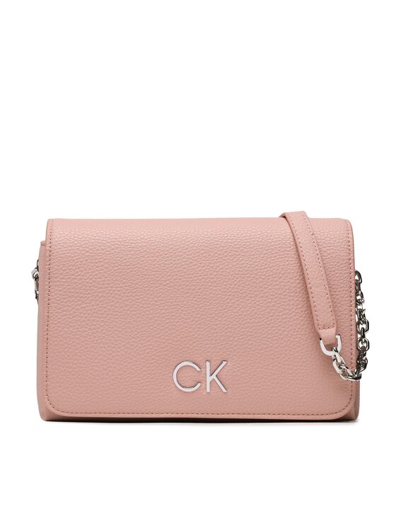 Calvin Klein Torebka Re-Lock Shoulder Bag W/Flap K60K610455 Różowy