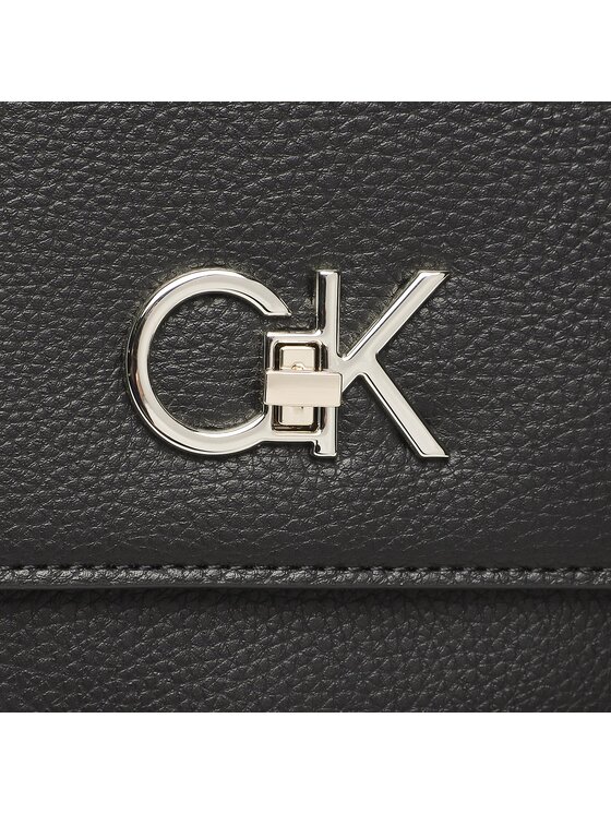 Calvin Klein Torebka Re-Lock Tote W/Flap Pbl K60K610178 Czarny zdjęcie nr 2