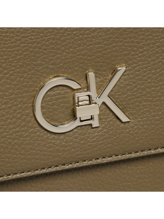 Calvin Klein Torebka Re-Lock Tote W/Flap Pbl K60K610178 Khaki zdjęcie nr 2