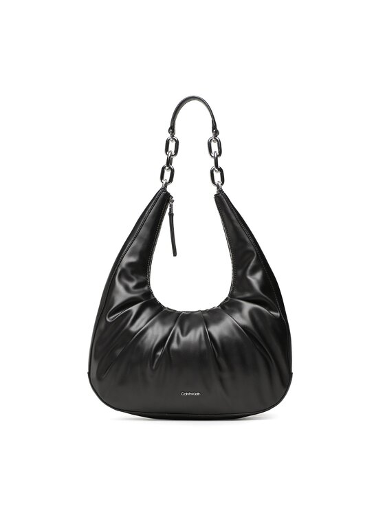 Calvin Klein Torebka Soft Cres Shoulder Bag Md K60K610421 Czarny