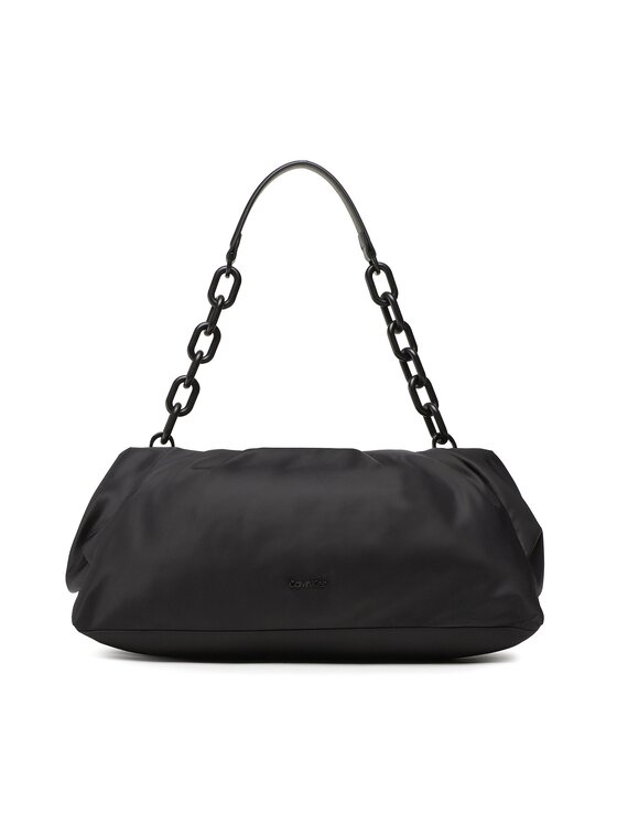 Calvin Klein Torebka Soft Nylon Shoulder Bag Lg K60K610647 Czarny