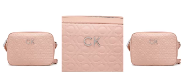 Calvin Klein Torebka Re-Lock Camera Bag Emb Mono K60K610199 Różowy