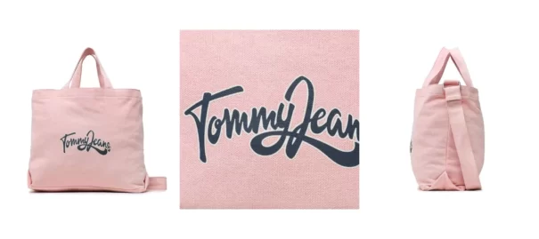 Tommy Jeans Torebka Tjw Canvas Mini Tote Veg Dye AW0AW14590 Różowy