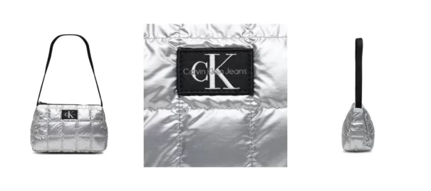Calvin Klein Jeans Torebka Quilted Shoulder Bag IU0IU00447 Srebrny