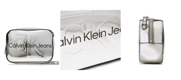 Calvin Klein Jeans Torebka Sculped Camera Bag K60K610396 Srebrny