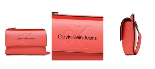 Calvin Klein Jeans Torebka Sculpted Flap Xbody Mono K60K610579 Różowy