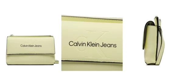 Calvin Klein Jeans Torebka Sculpted Ew Flap Xbody Mono K60K610579 Żółty