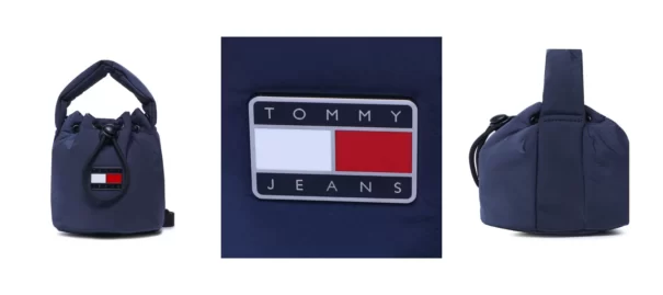 Tommy Jeans Torebka Hype Conscious Bucket Bag AW0AW14142 Granatowy