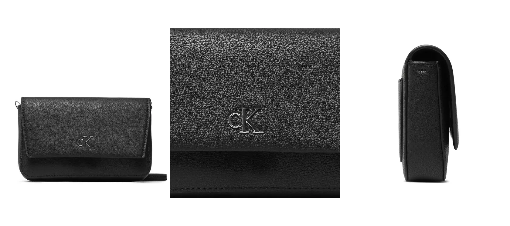 Calvin Klein Jeans Torebka Minimal Monogram Walet W/Strap K60K610704 Czarny