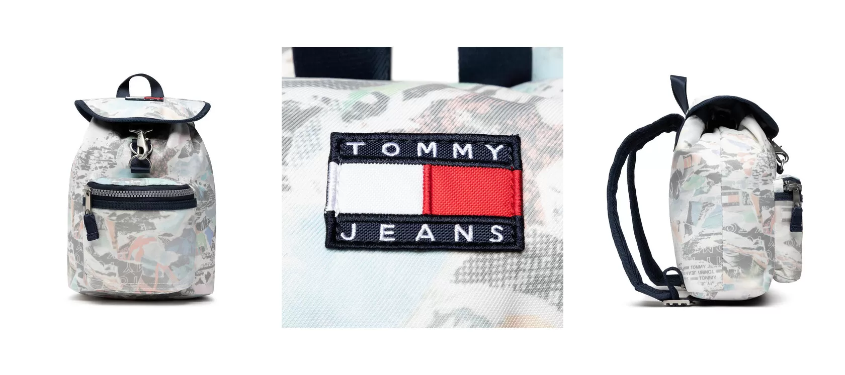 Tommy Jeans Plecak Tjw Heritage Backpack Print AW0AW12410 Szary