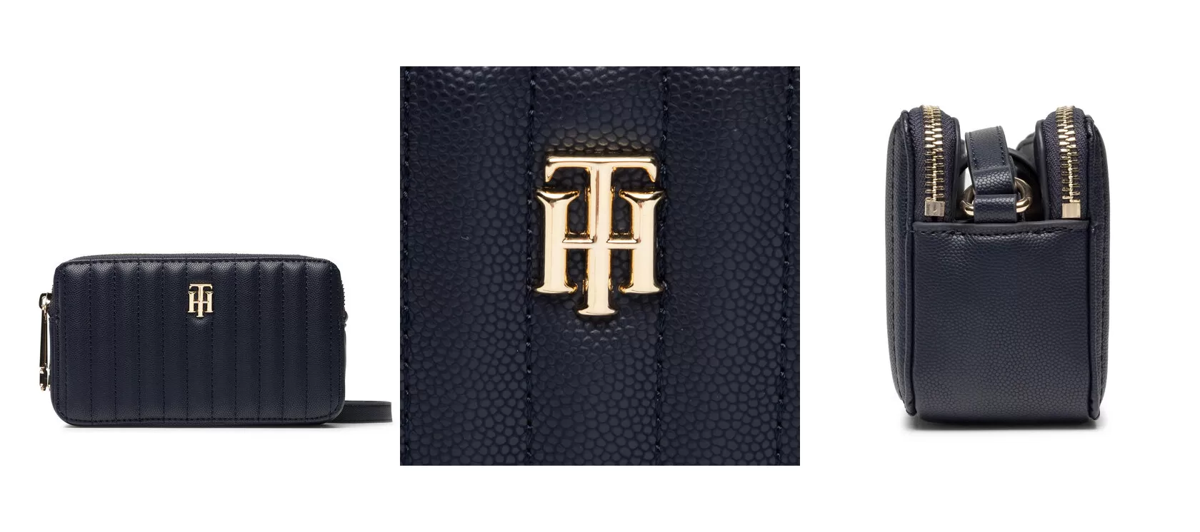 Tommy Hilfiger Torebka Th Timeless Camer Bag Quilted AW0AW13143 Granatowy