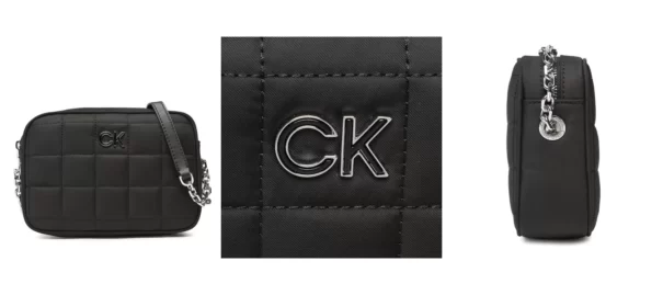 Calvin Klein Torebka Re-Lock Quil Camera Bag Nyl K60K610640 Czarny