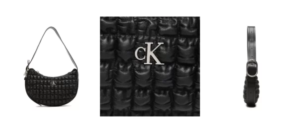 Calvin Klein Jeans Torebka Crescent Buckle Sholuder Bag K60K611037 Czarny
