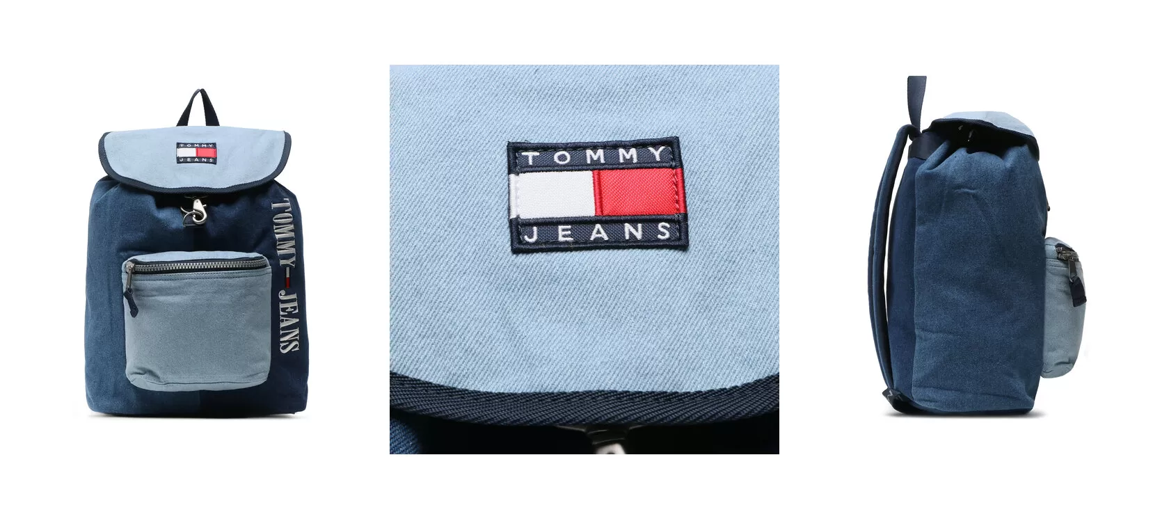 Tommy Jeans Plecak Tjm Heritage Denim Flap Backpack AM0AM11108 Niebieski