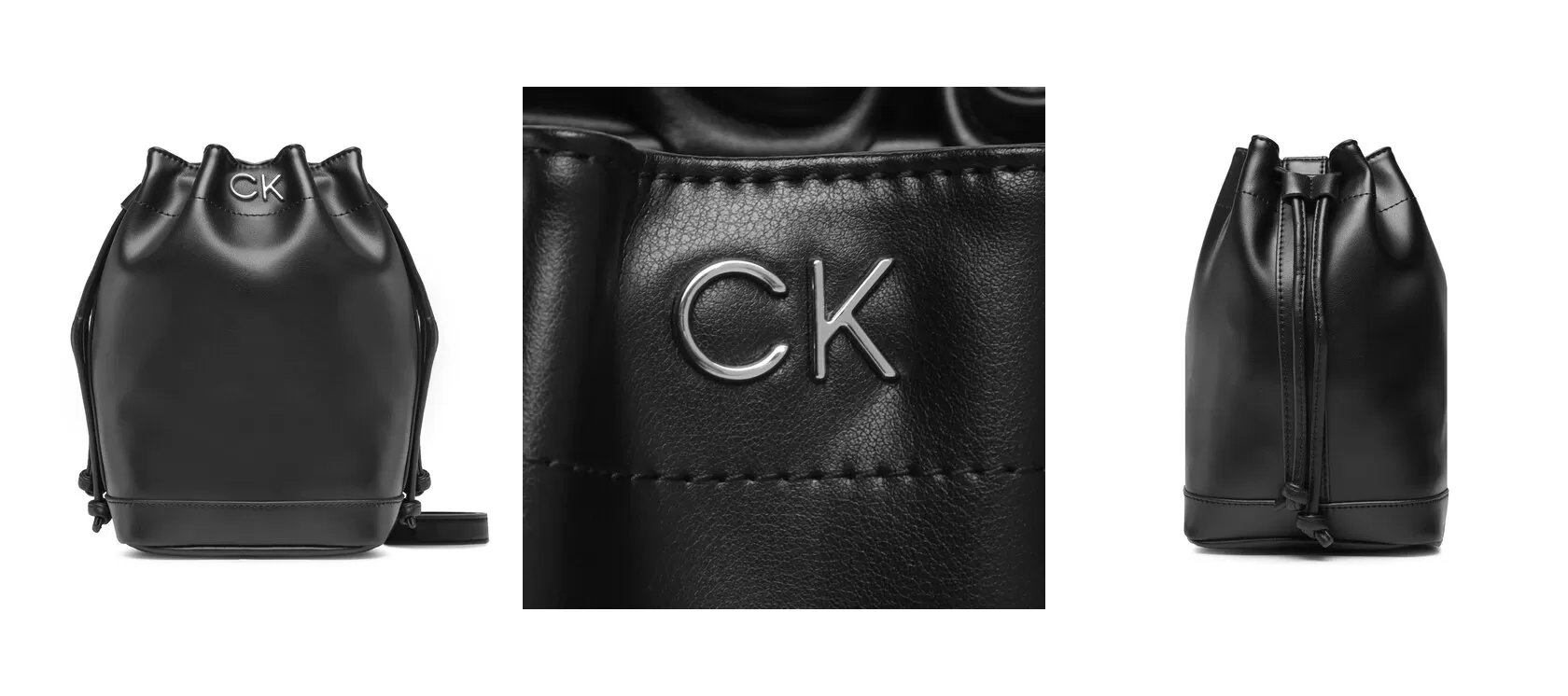 Calvin Klein Jeans Torebka Re-Lock Drawstring Bag Mini K60K610450 Czarny