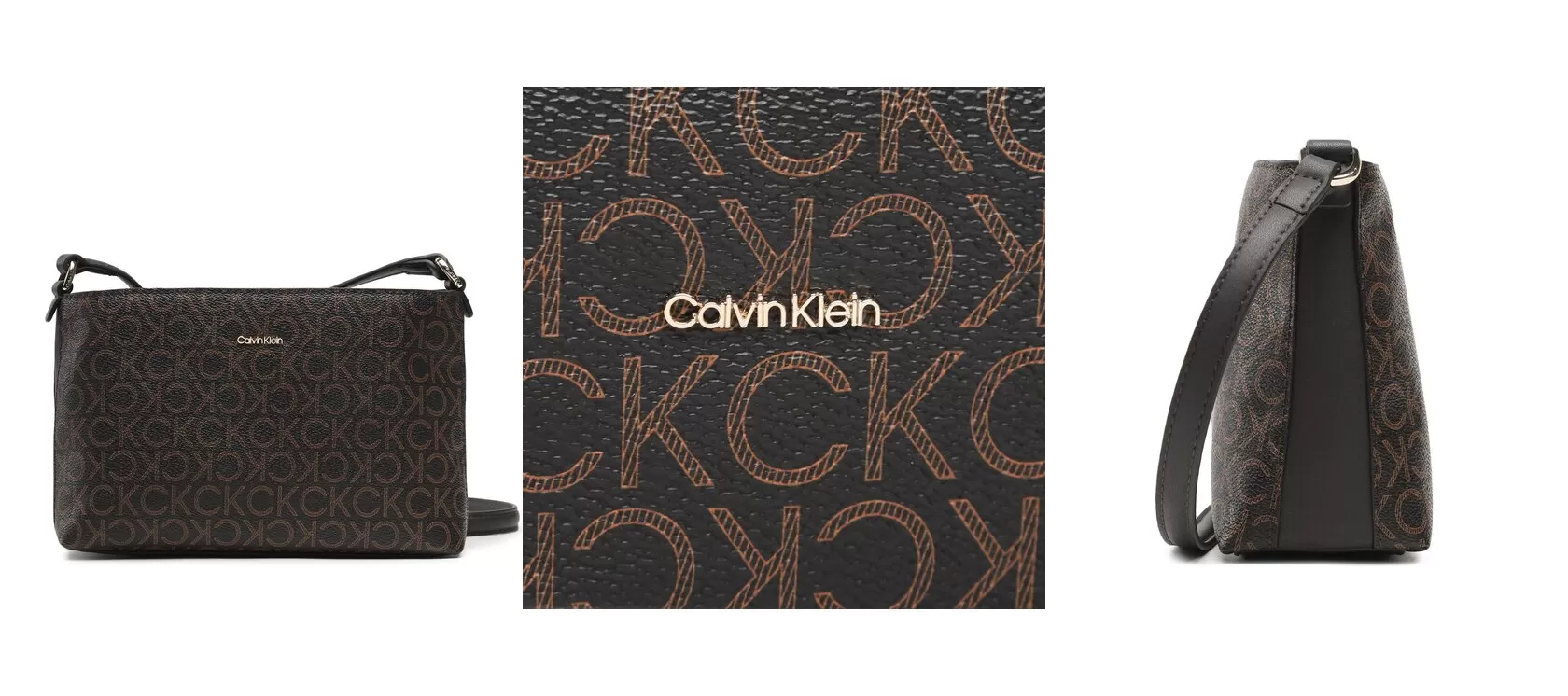 Calvin Klein Torebka Ck Must Xbody Md Mono K60K611002 Brązowy