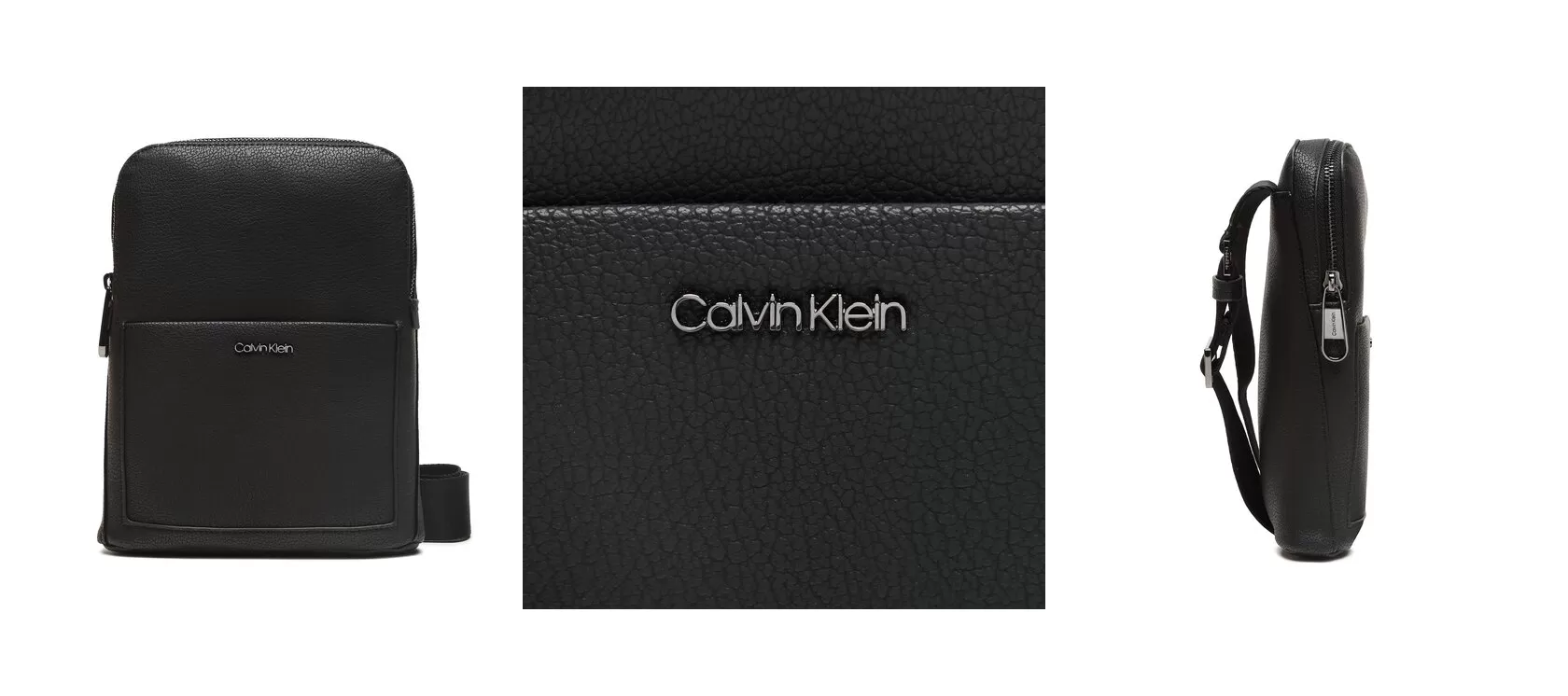 Calvin Klein Saszetka Ck Diagonal Flatpack K50K510554 Czarny