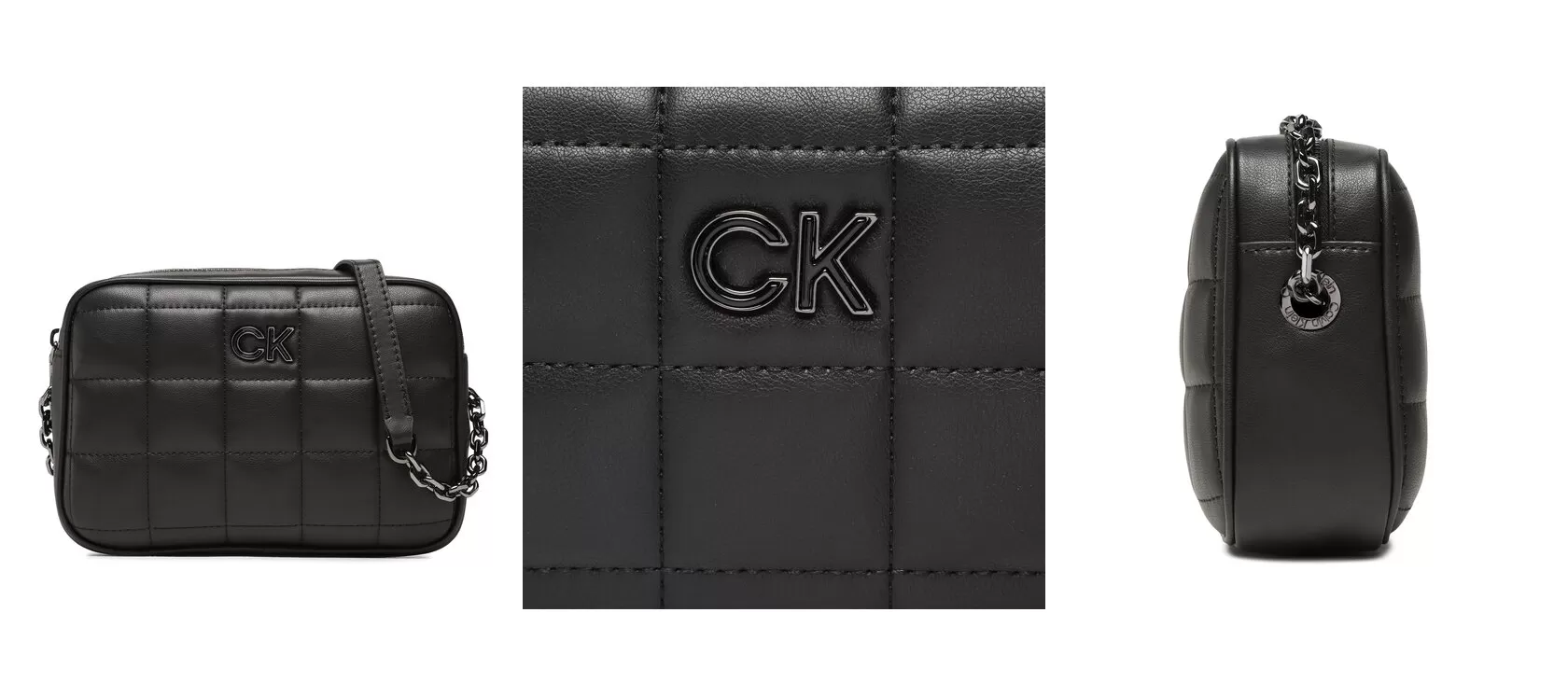 Calvin Klein Torebka Re-Lock Quilt Camera Bag K60K610445 Czarny