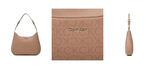 Calvin Klein Torebka Ck Must Shoulder Bag Md Epi Mono K60K610631 Brązowy