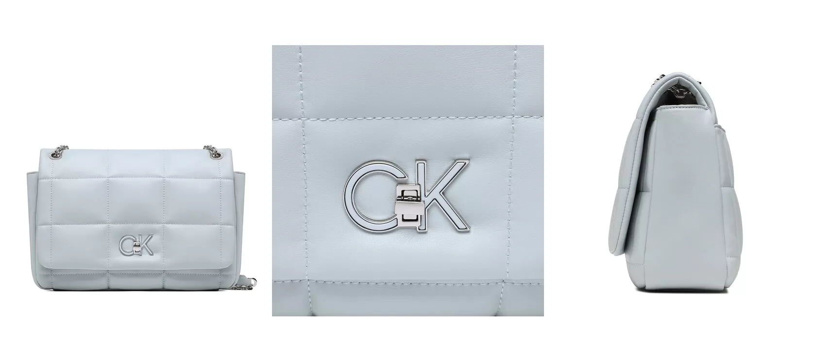Calvin Klein Torebka Re-Lock Quilt Shoulder Bag K60K610454 Niebieski