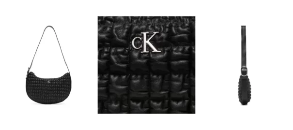 Calvin Klein Jeans Torebka Crescent Buckle Crossbody K60K611036 Czarny