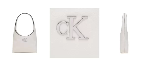 Calvin Klein Jeans Torebka Minimal Monogram Shoulder Bag K60K610843 Biały