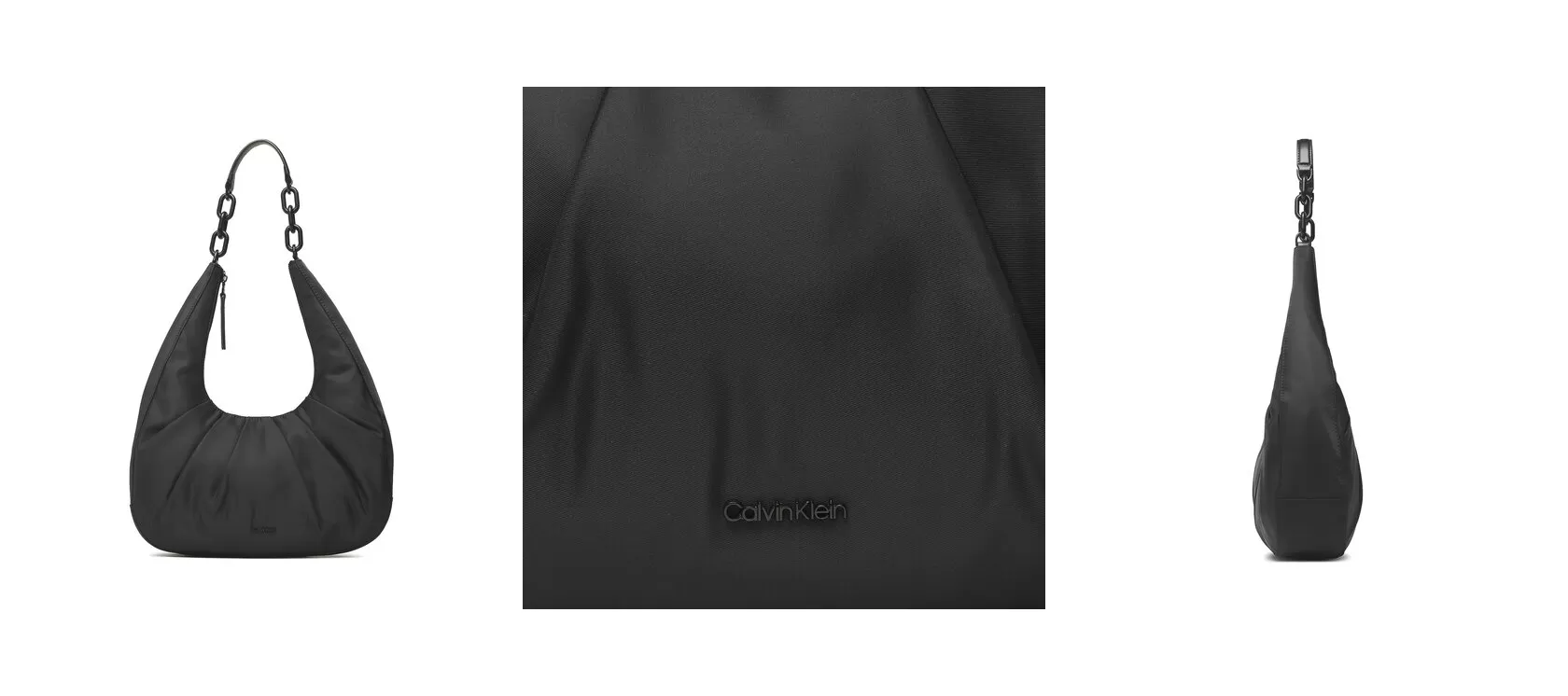 Calvin Klein Torebka Soft Nylon Cres Shoulder Bag Md K60K610645 Czarny