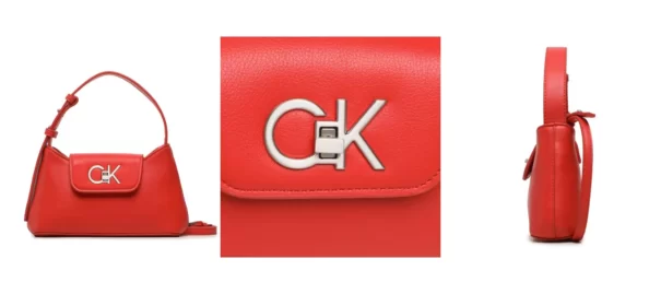 Calvin Klein Torebka Re-Lock Crossbody W/Flap Sm K60K610770 Czerwony