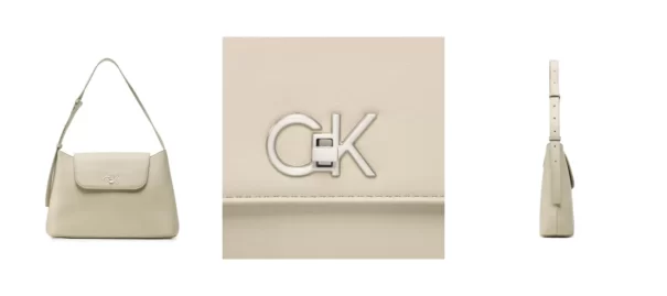 Calvin Klein Torebka Re-Lock Tote Md K60K610773 Beżowy