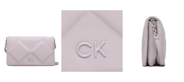 Calvin Klein Torebka Re-Lock Qult Shoulder Bag K60K611021 Fioletowy