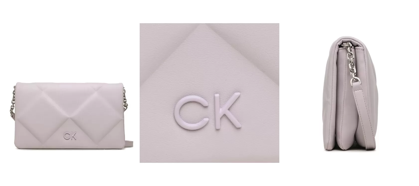 Calvin Klein Torebka Re-Lock Qult Shoulder Bag K60K611021 Fioletowy