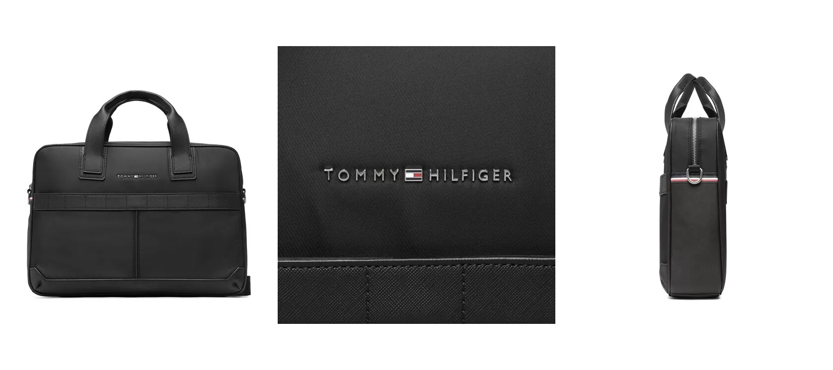 Tommy Hilfiger Torba na laptopa Th Elevanted Nylon Computer Bag AM0AM10940 Czarny
