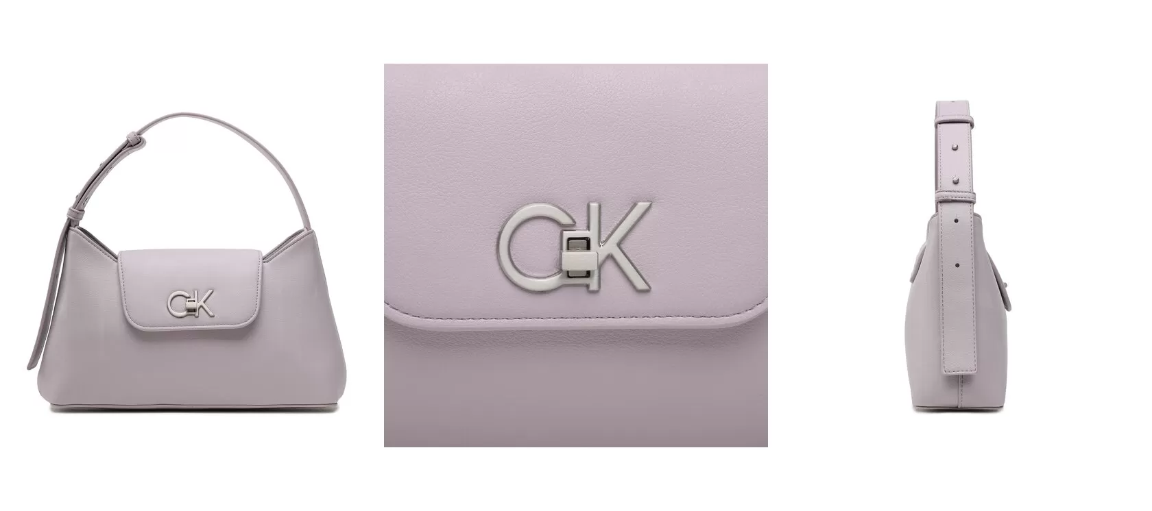 Calvin Klein Torebka Re-Lock Shoulder Bag Md K60K610769 Fioletowy